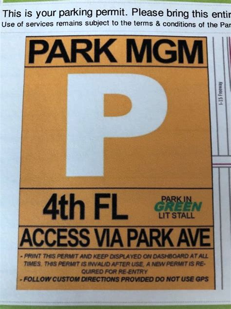 mgm parking pass locations.